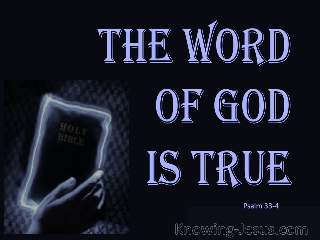 Psalm 33:4 The Word of God is True (blue)